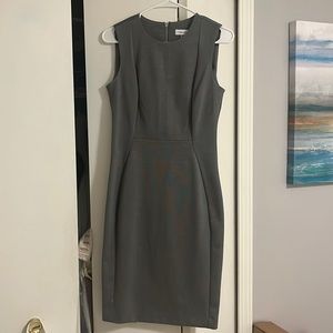 Calvin Klein Gray Stretch Sheath Dress